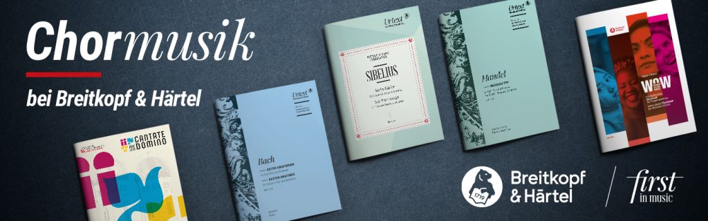 Ein Werbebanner vom Musikverlag Breitling und Härtel