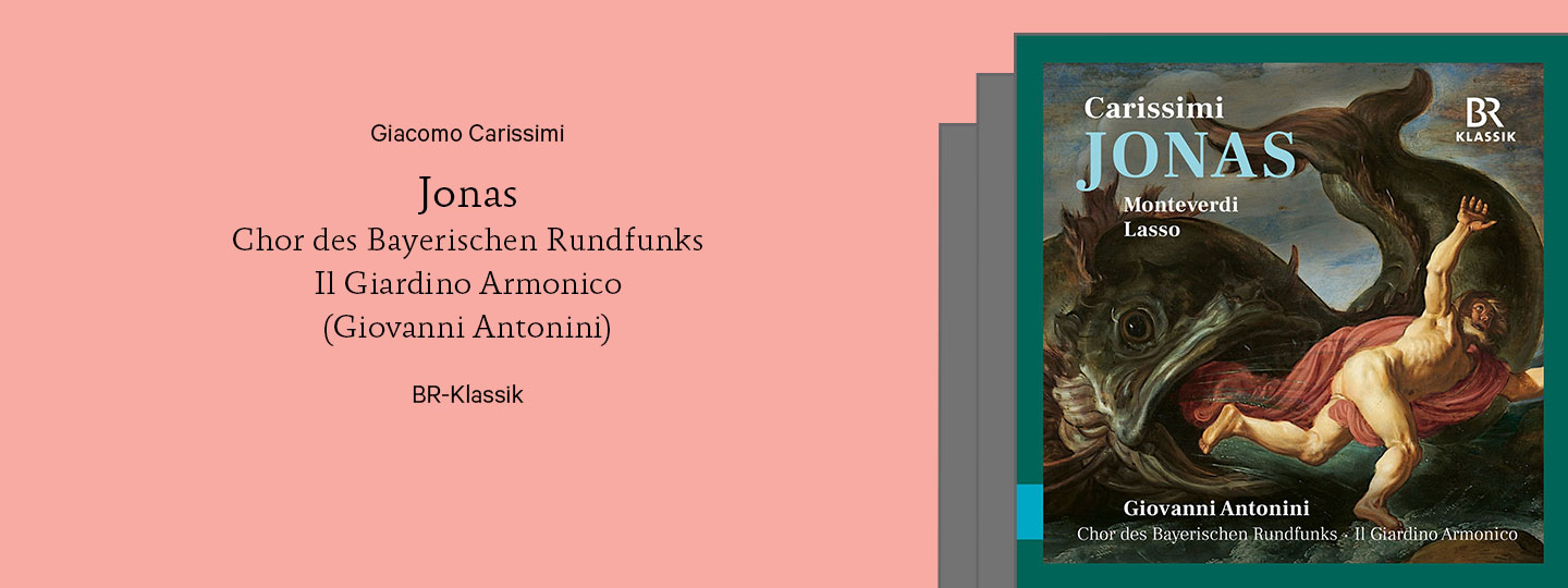 Illustration mit dem Album-Cover und Angaben zur CD "Jonas" vor einer rosafarbenen Fläche.