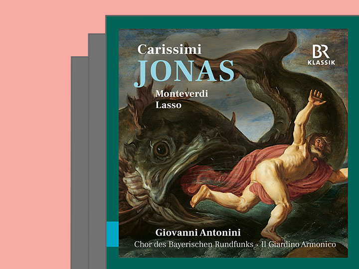 Illustration mit dem Album-Cover der CD "Jonas" vor einer rosafarbenen Fläche.